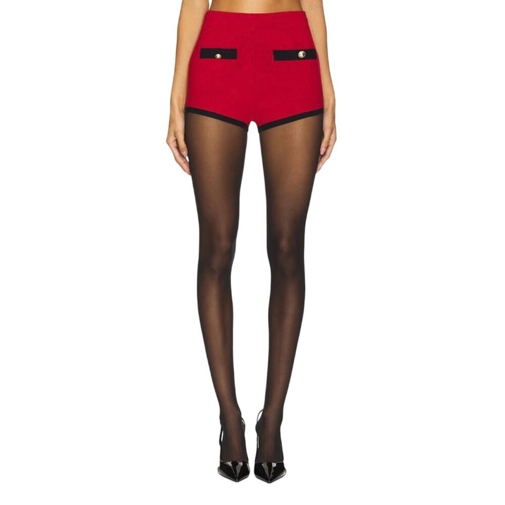 Majorelle Arnav Red Knit Shorts S NEW